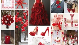 Inspiration Board #17 - Christmas Red Wedding