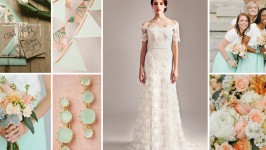 Inspiration Board #35 - Peach And Mint Wedding