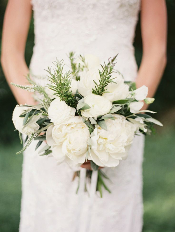 bouquet elegante matrimonio erbe aromatiche