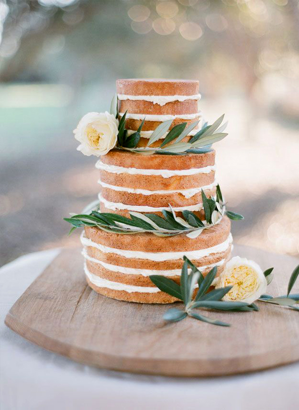 nude cake rami di olivo