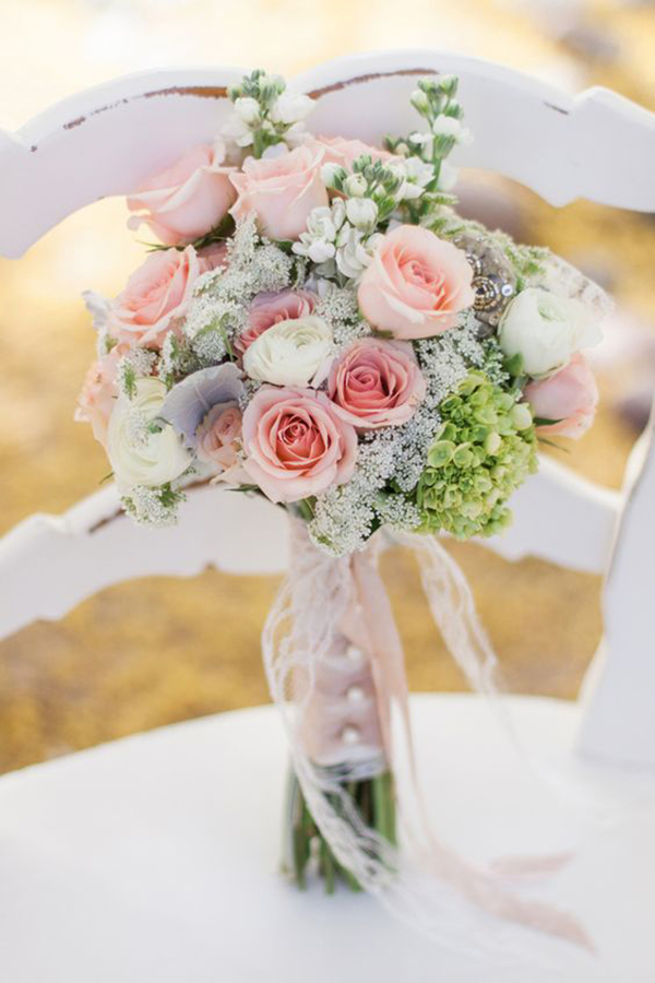 bouquet matrimonio shabby chic