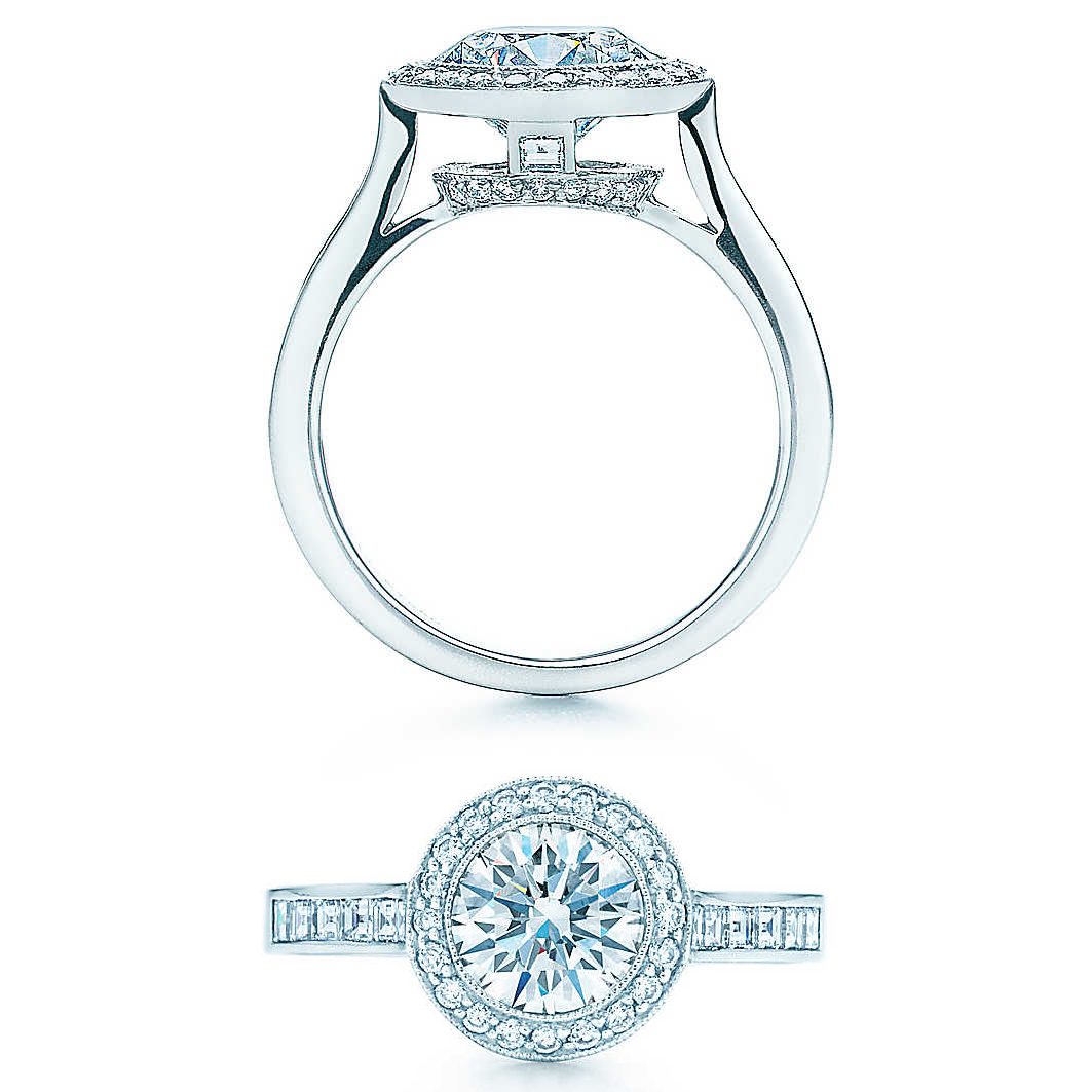 21. Diamante Taglio Brillante con Bordo di Diamanti Melée