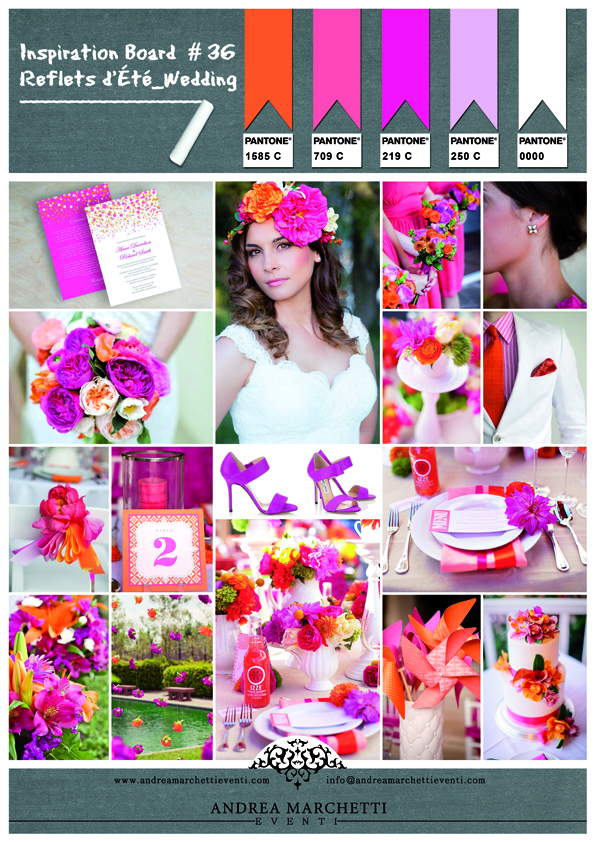 Fuchsia and Orange Wedding
