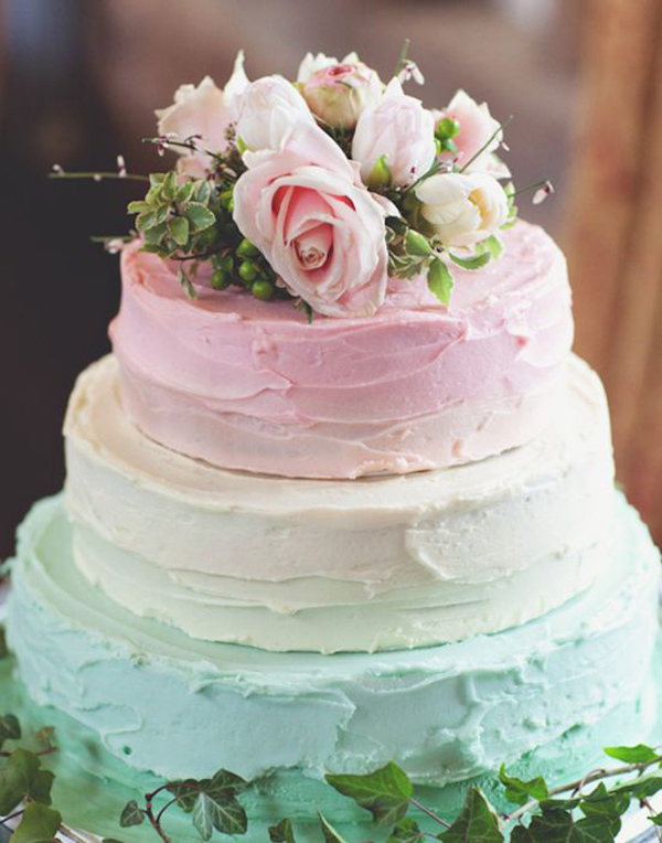 Torta matrimonio colori pastello