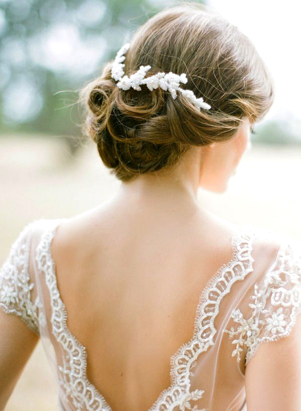 chignon basso intrecciato naturale