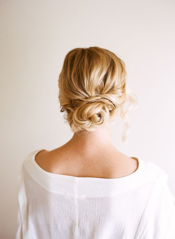 chignon sposa basso morbido