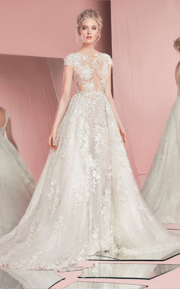 Modello Perla with overskirt Zuhair Murad Sposa 2016