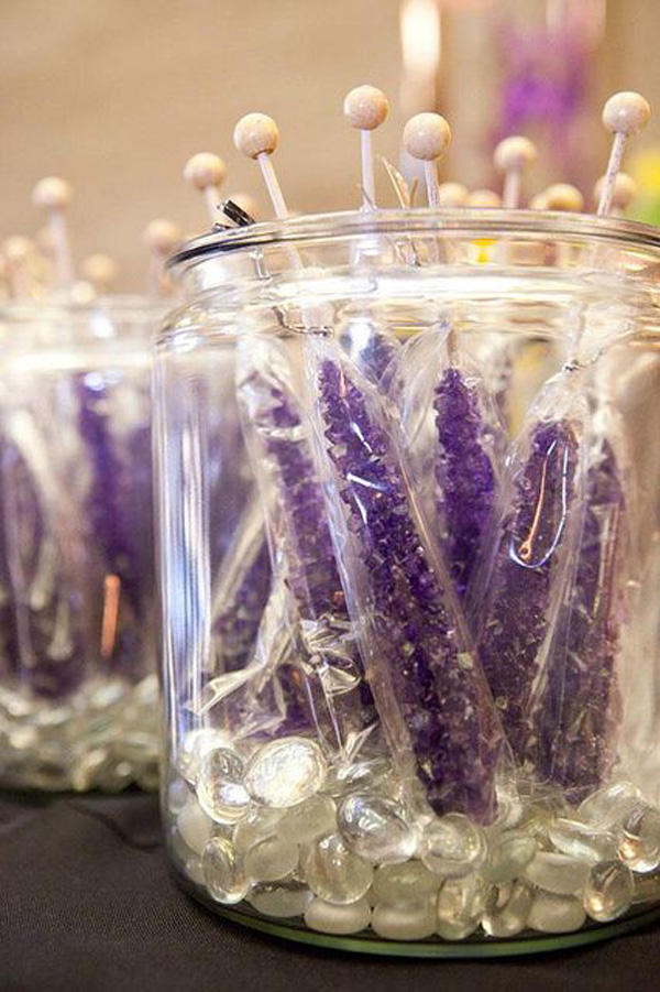 bastoncini zucchero cristallizzato colore lavanda