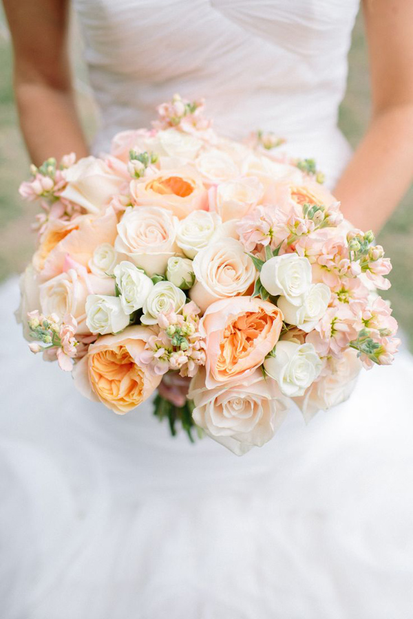 bouquet color pesca