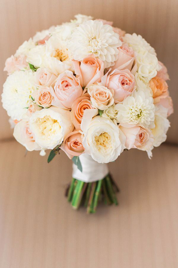 bouquet matrimonio color pesca