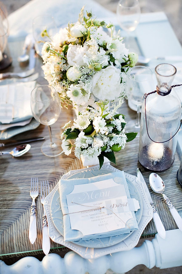 menu matrimonio sulla spiaggia