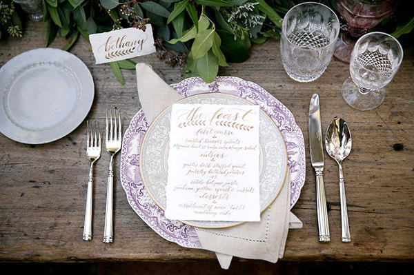 mise en place matrimonio