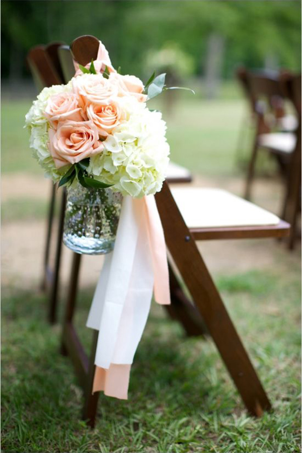 sedute cerimonia matrimonio color pesca
