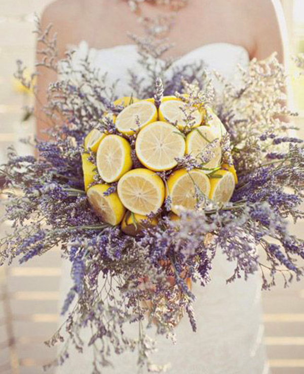 bouquet matrimonio limone e lavanda