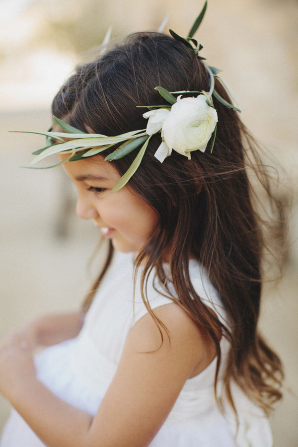 flower girl ghirlanda olivo