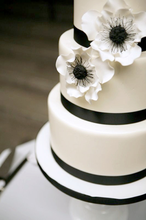 wedding cake matrimonio bianco e nero