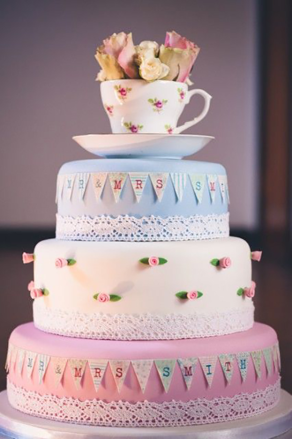 wedding cake shabby chic
